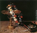 Still-Life with Garland of Flowers and Golden Tazza